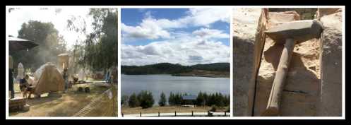 Sculptors at work and Wyaralong Dam